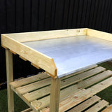 Wooden potting bench