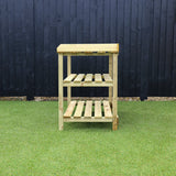 Wooden potting bench