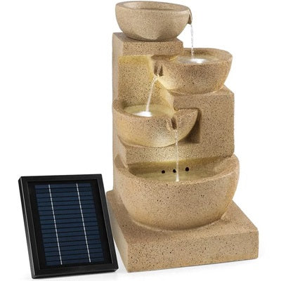 Solar water feature -4 bowl cascade